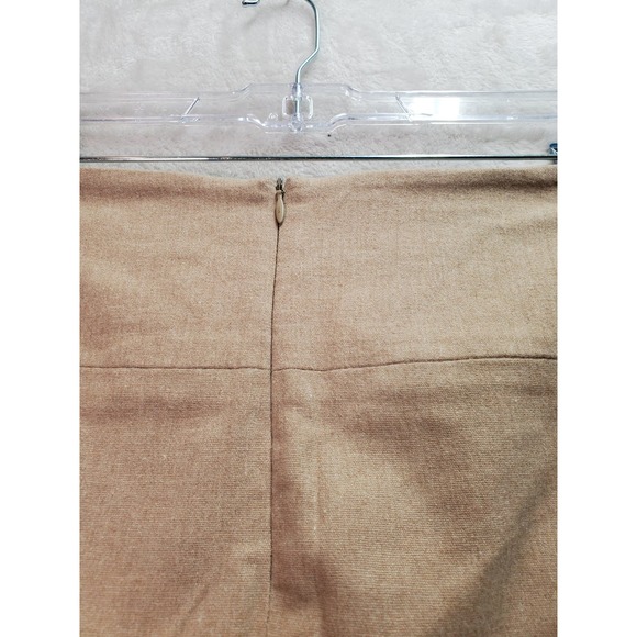 Banana Republic A Line Skirt Womens Size‎ 10 Tan Wool Blend Stretch Back Zipper - Picture 5 of 7